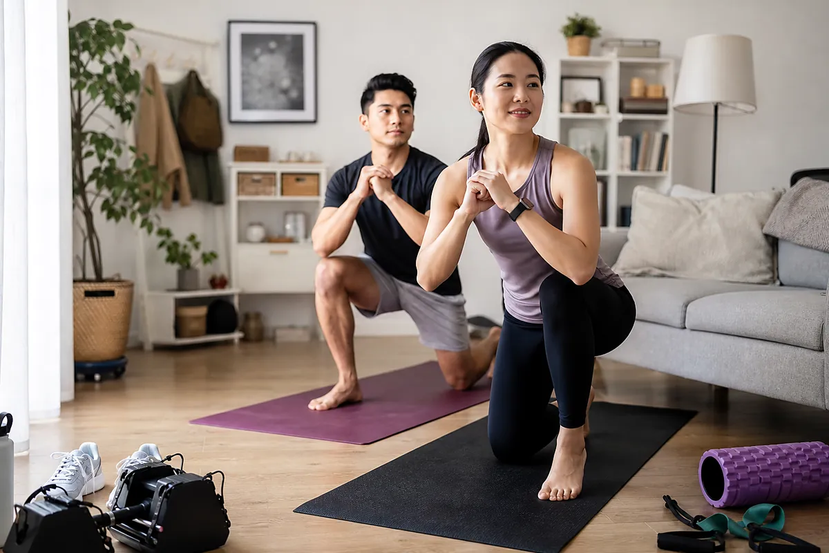 home strength beginners considering adjustable dumbbells home in an everyday setting