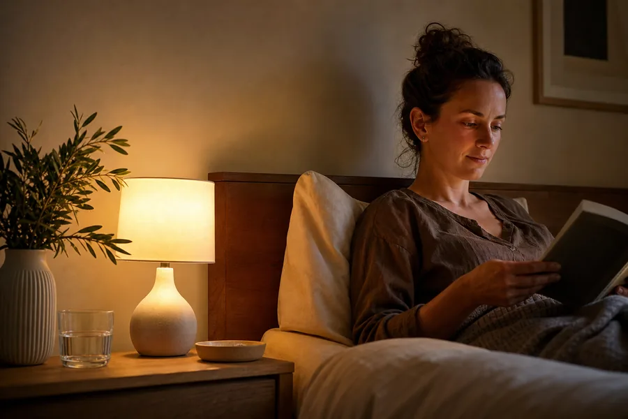 evening readers comparing bedside lamp warm light for late-night reading should not light the whole room or require reaching behind furniture.
