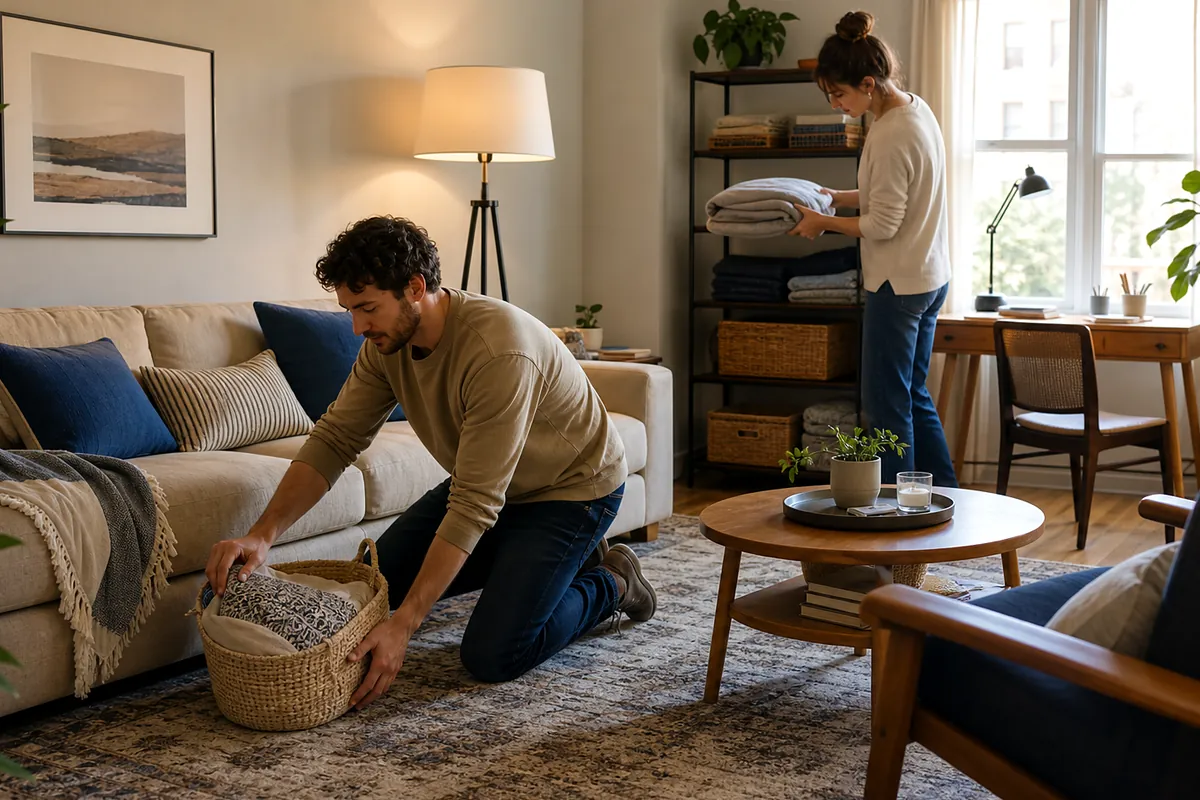 evening readers considering bedside lamp warm light in an everyday setting