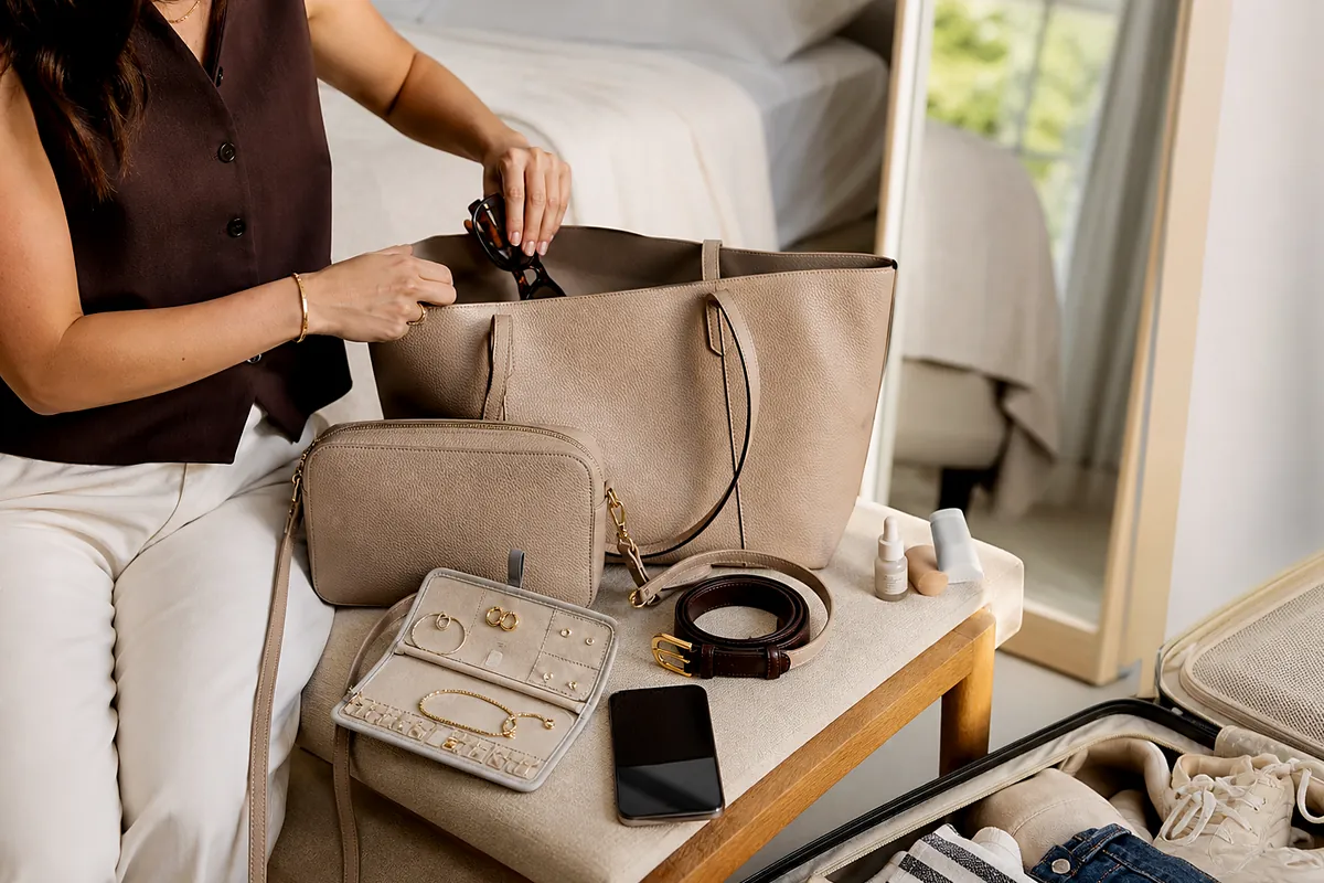 city travelers considering secure crossbody bag travel in an everyday setting