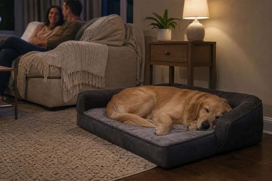 dog households comparing washable supportive dog bed for a dog naps near the family by day and prefers a quieter supportive spot at night.