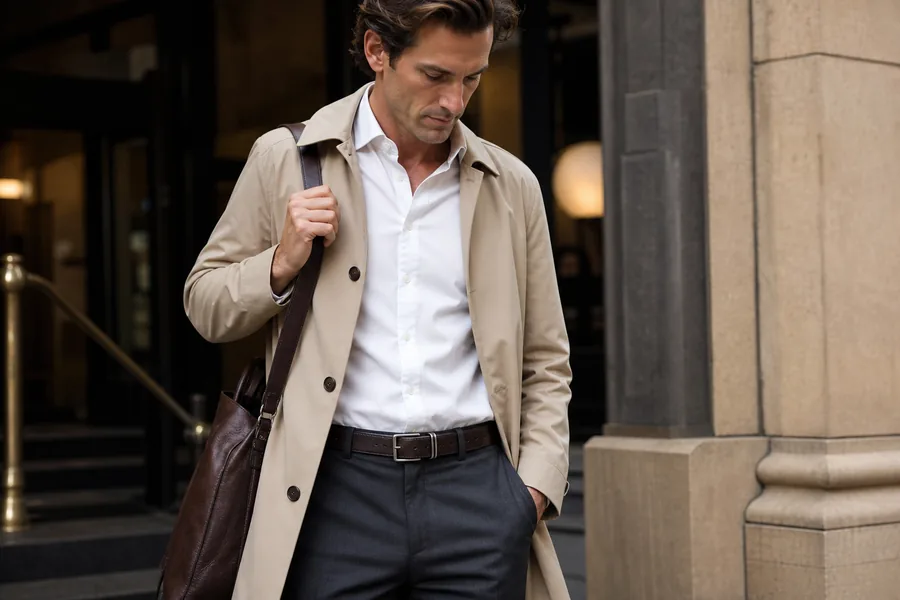 capsule-wardrobe dressers comparing classic leather belt everyday for the same belt should work with jeans on Friday and tailored trousers on Monday.