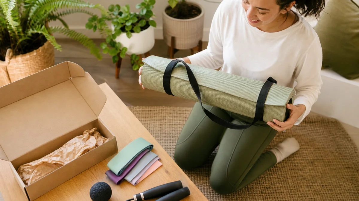 fitness gifts for beginners shown in the real-life setting: Someone wants to move more at home but has no interest in storing a room full of equipment.