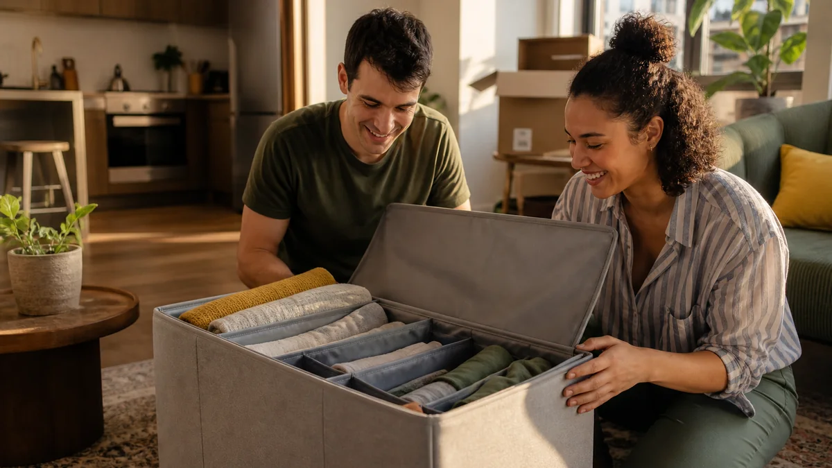 useful housewarming gifts shown in the real-life setting: A friend has a new place, limited storage, and most of the obvious basics already covered.