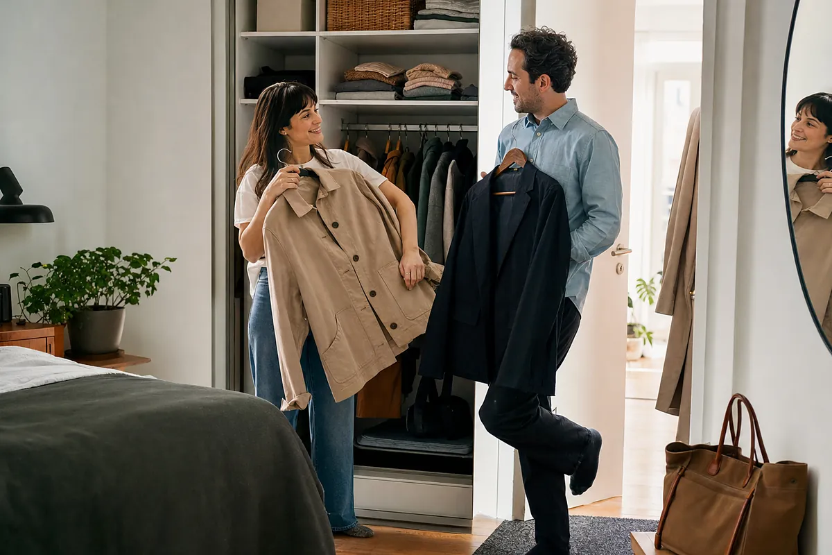 daily commuters considering lightweight packable jacket in an everyday setting