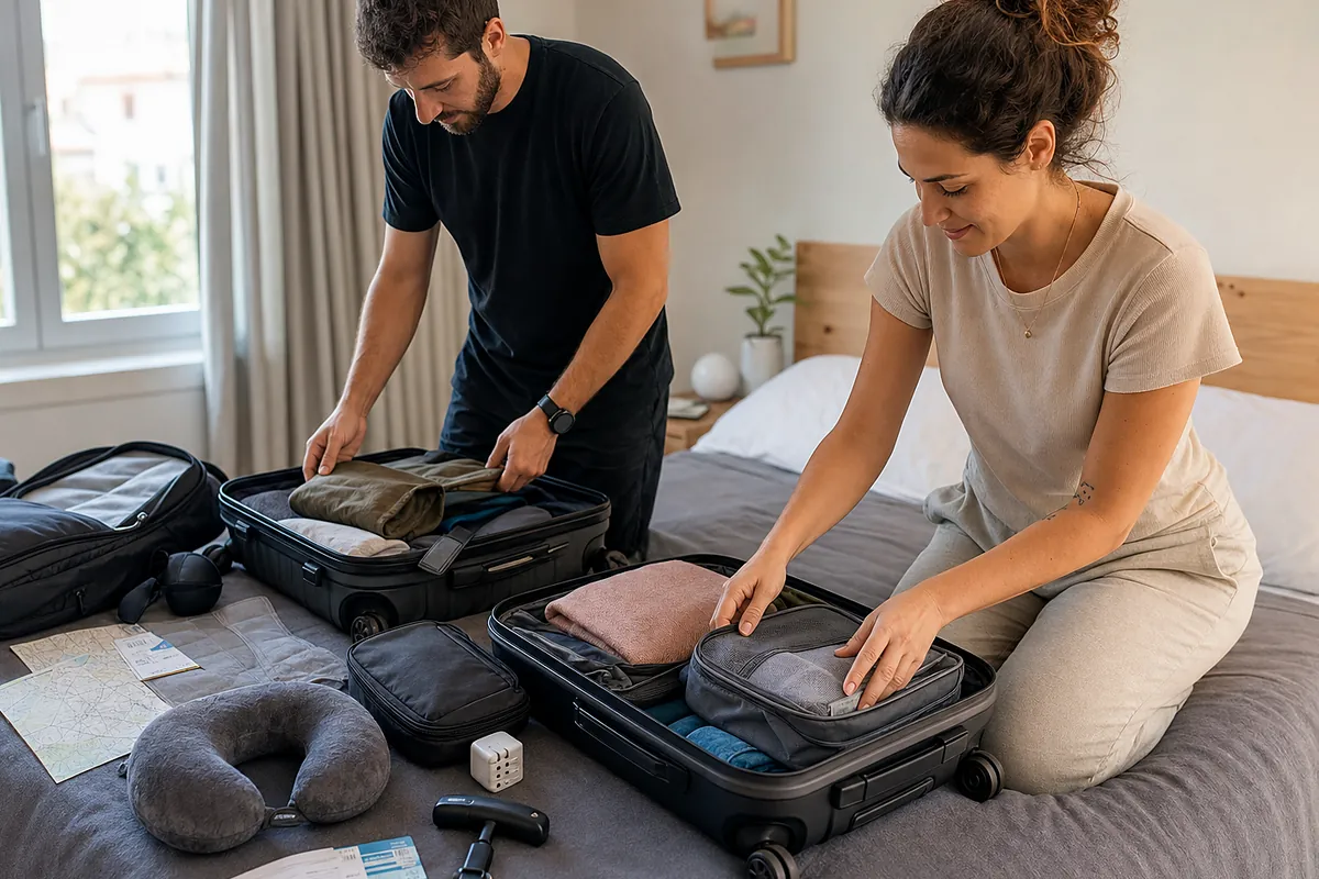 organized travelers considering packing cubes lightweight in an everyday setting