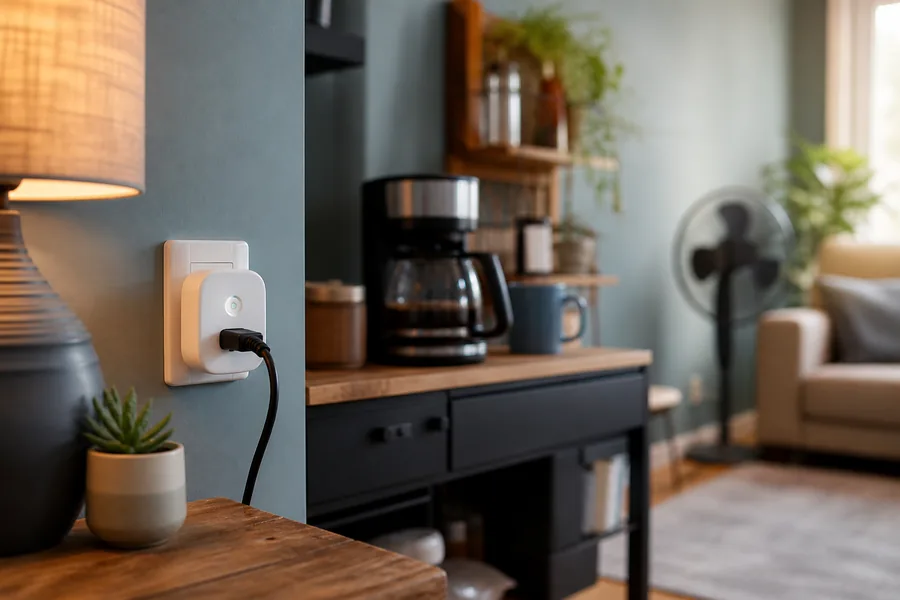 smart-home beginners comparing smart plug wifi for a bedside lamp, coffee corner, and living-room fan should run on a schedule without rewiring the home.