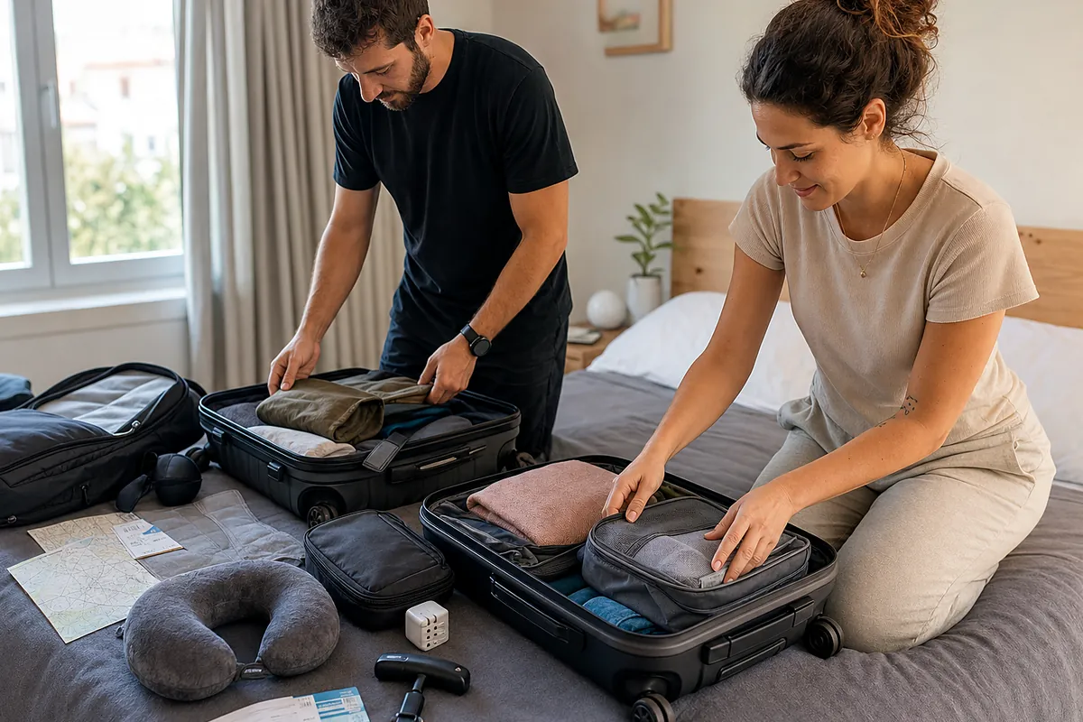 international travelers considering universal travel adapter usb c in an everyday setting